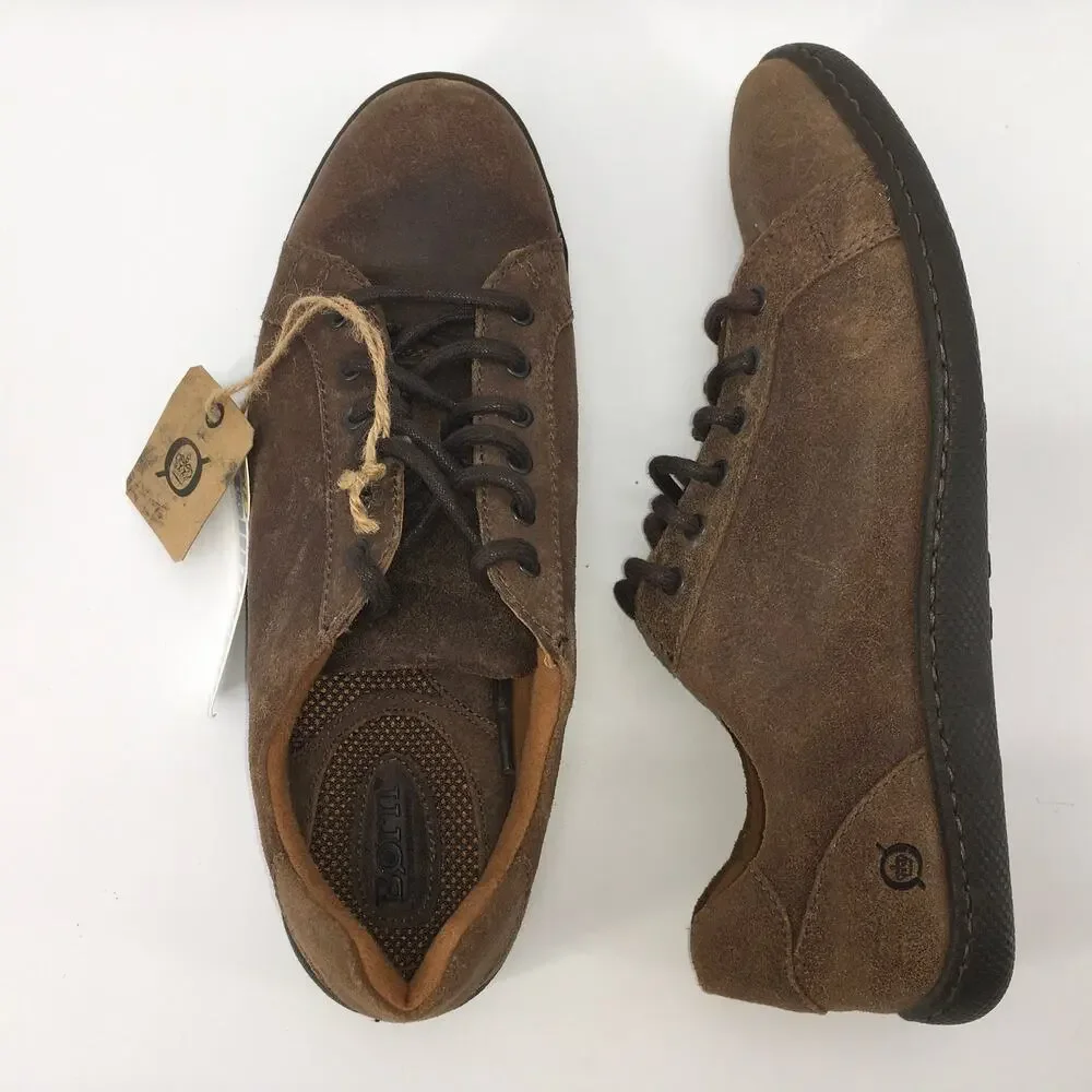 Born Sean Suede Lace Up Shoes Mens 10 NWT Marmotta Brown Earthy Minimalist